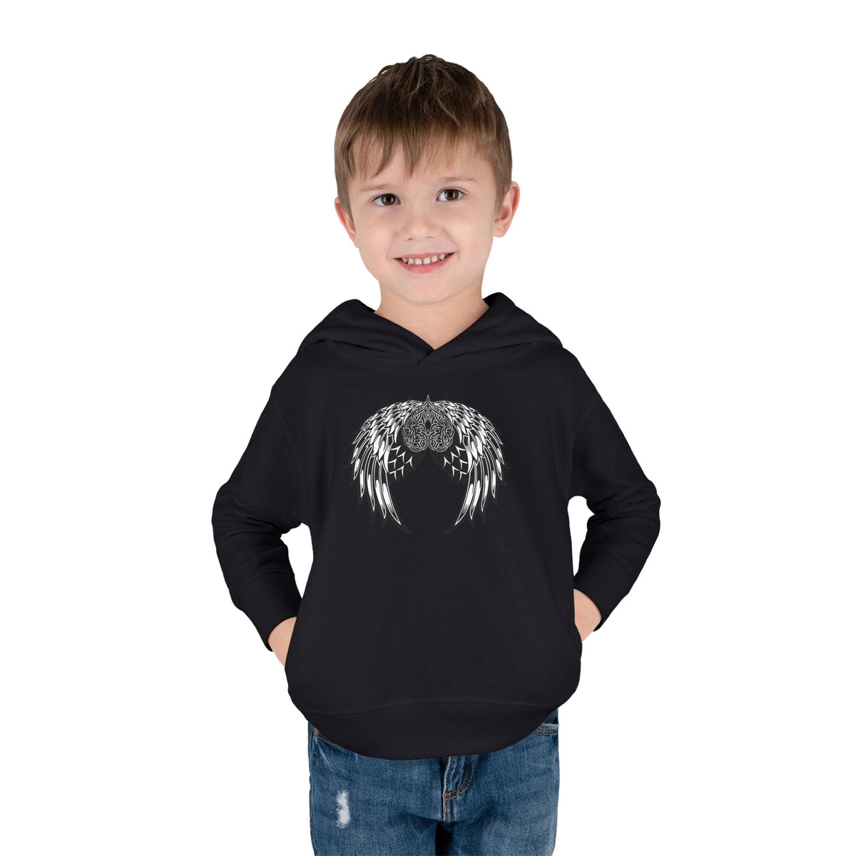Toddler Celtic Heart with Angel Wings Graphic Hoodie