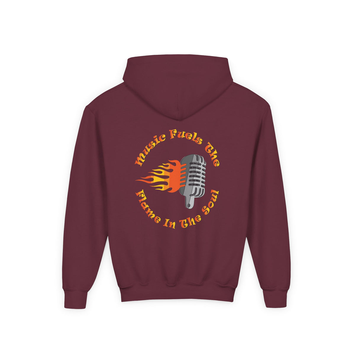 Youth Music-Themed Hoodie - 'Music Fuels The Flame in The Soul'
