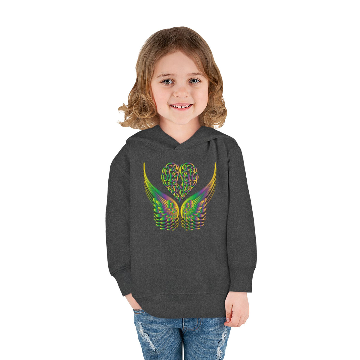 Toddler Celtic Heart with Angel Wings Hoodie