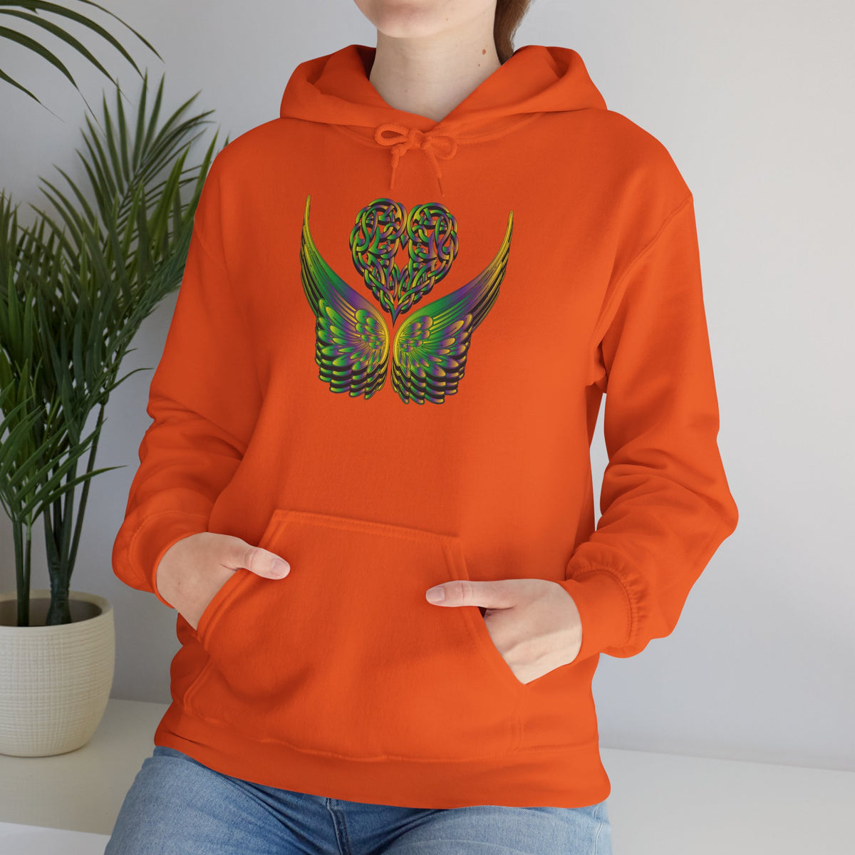 Ethereal Heart and Wings Hoodie - Heavy Blend™