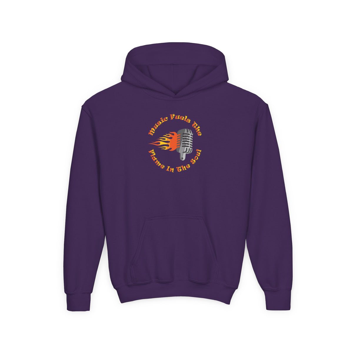 Youth Music-Themed Hoodie - 'Music Fuels The Flame in The Soul'