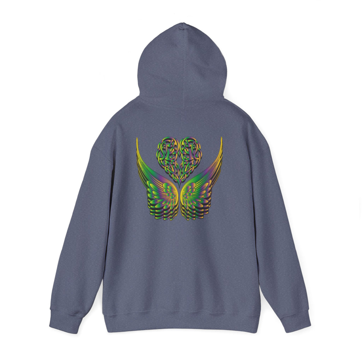 Ethereal Heart and Wings Hoodie for Nature Lovers - Heavy Blend™
