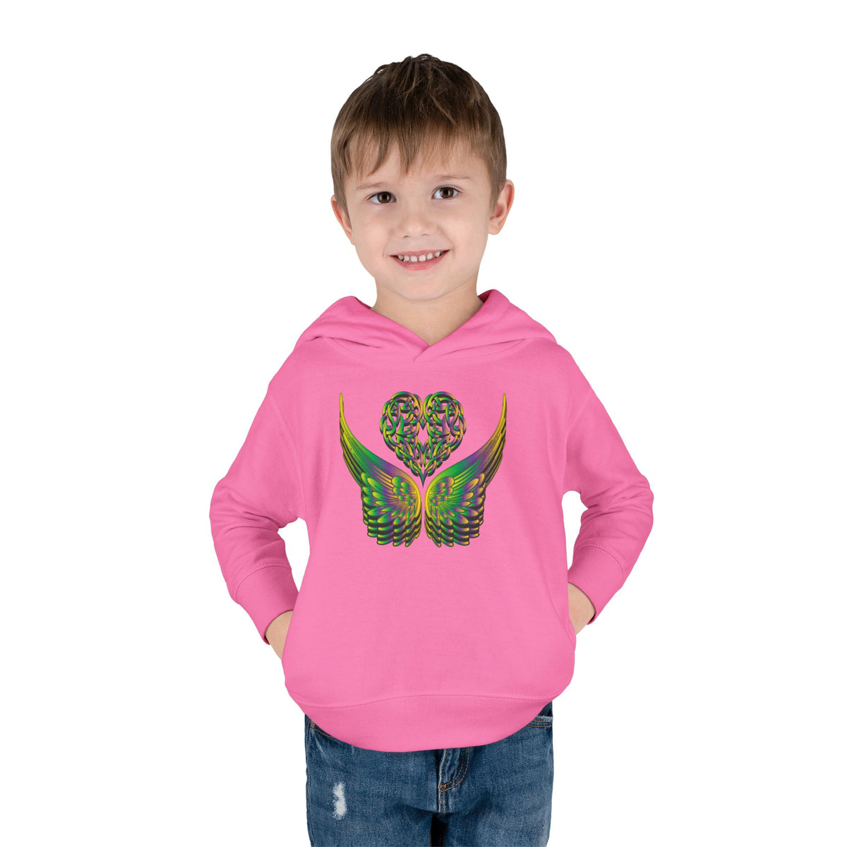 Toddler Celtic Heart with Angel Wings Hoodie