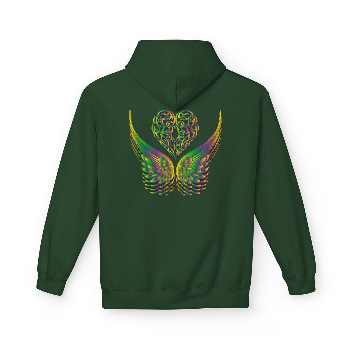 Ethereal Heart & Wings Design - Unisex Softstyle Fleece for All Occasions