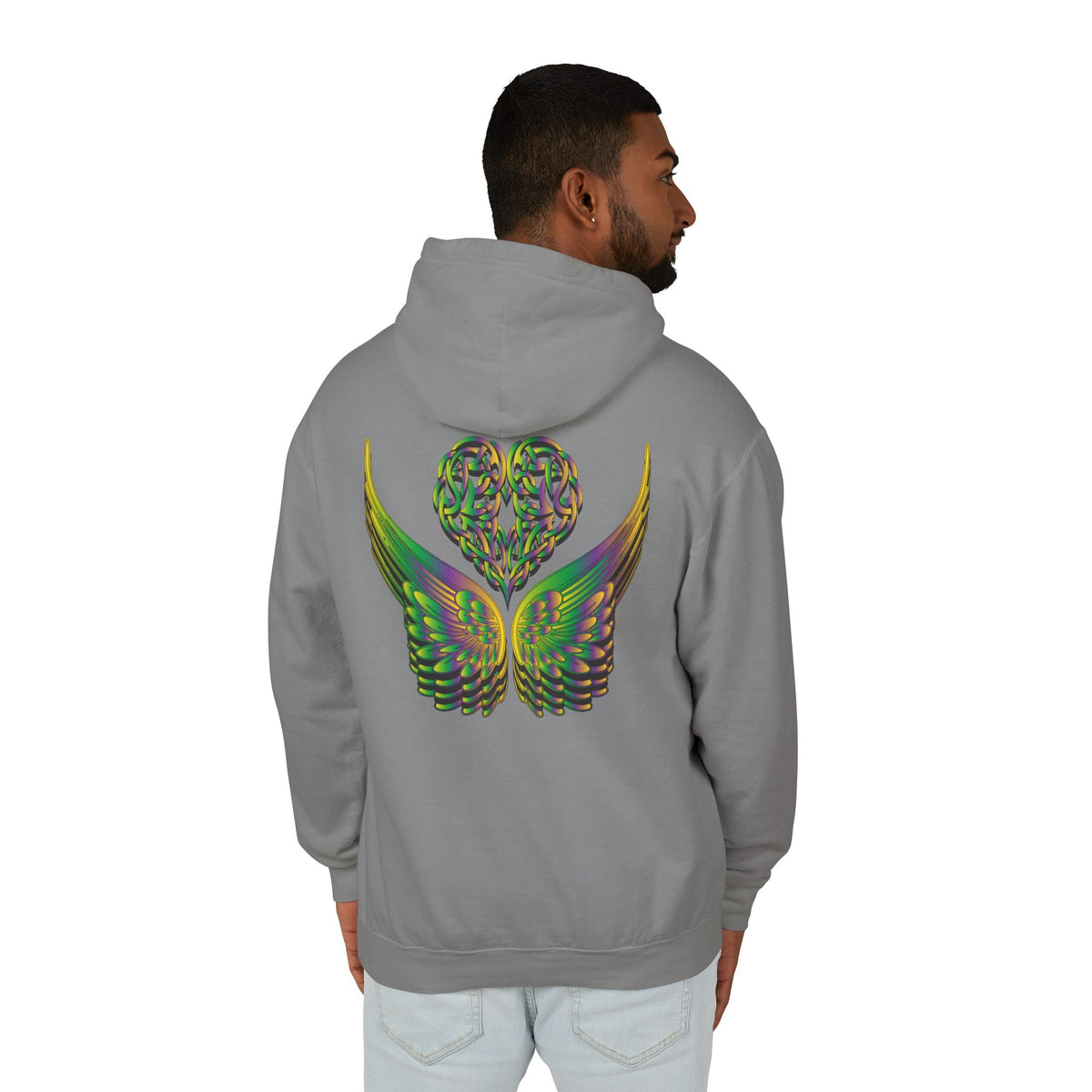 Ethereal Heart and Wings Hoodie for Nature Lovers - Lightweight™