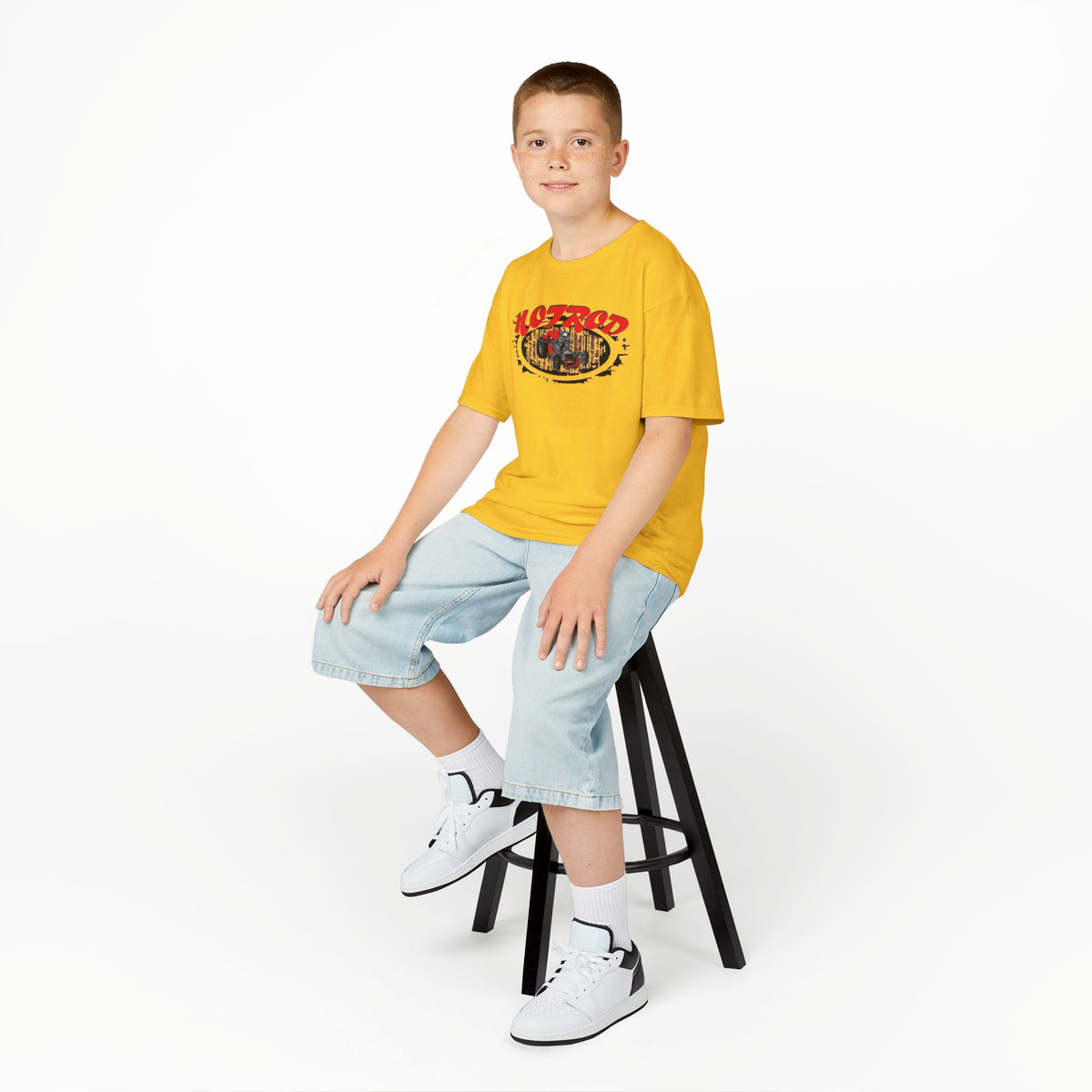 Kids Retro Hotrod Graphic Tee for Young Motorheads