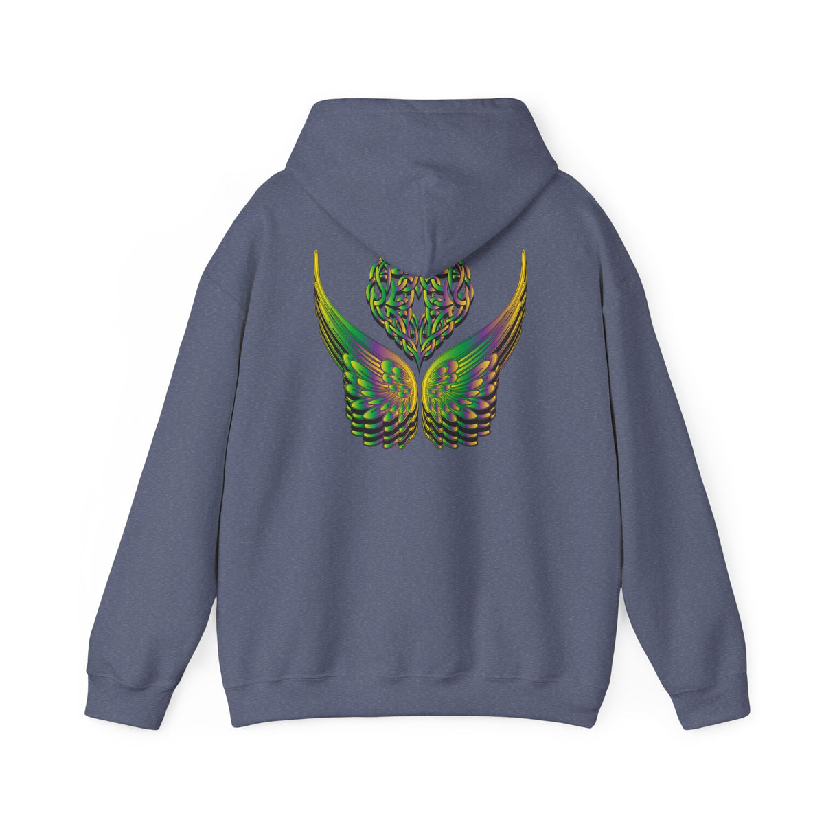 Ethereal Heart and Wings Hoodie for Nature Lovers - Heavy Blend™