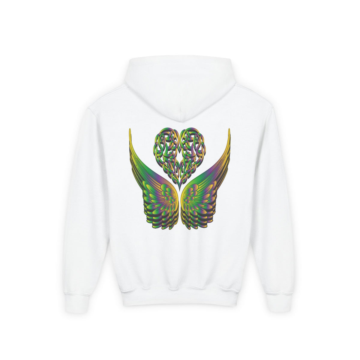 Youth Ethereal Heart and Wings Hoodie - Perfect for Nature Lovers