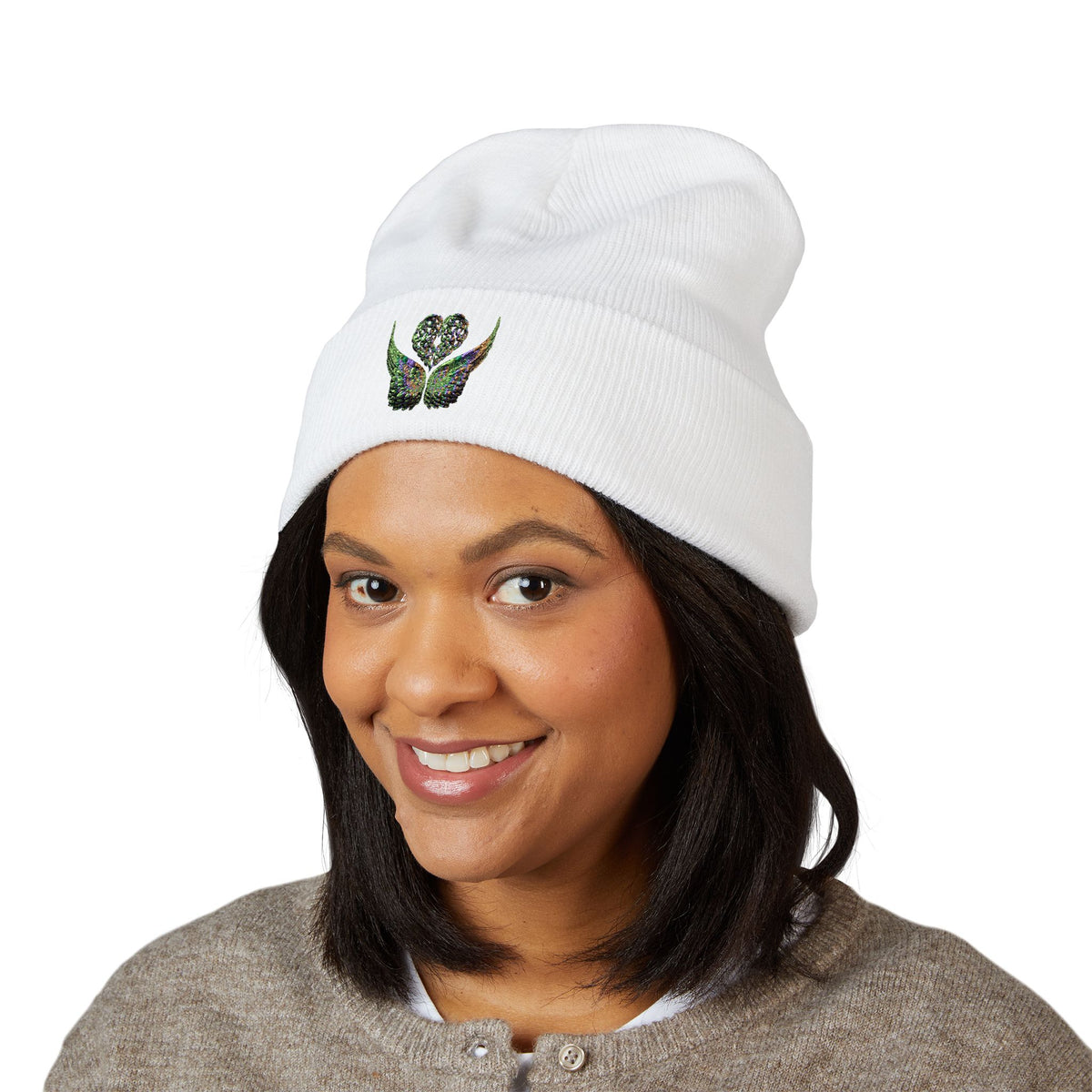 Ethereal Heart and Wings Beanie