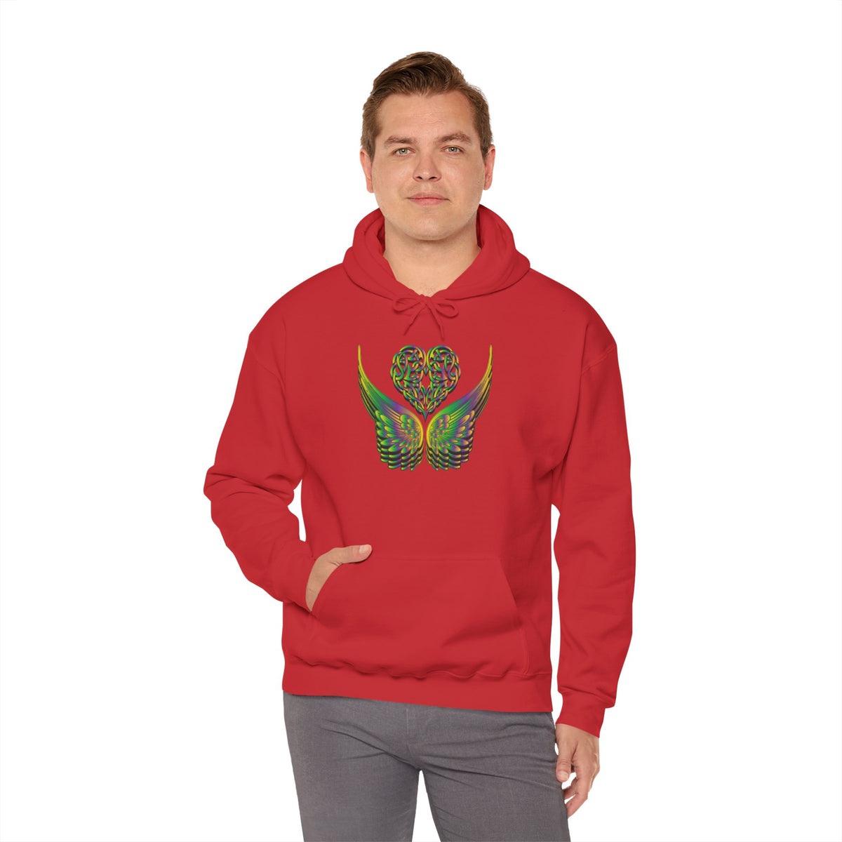 Ethereal Heart and Wings Hoodie - Heavy Blend™