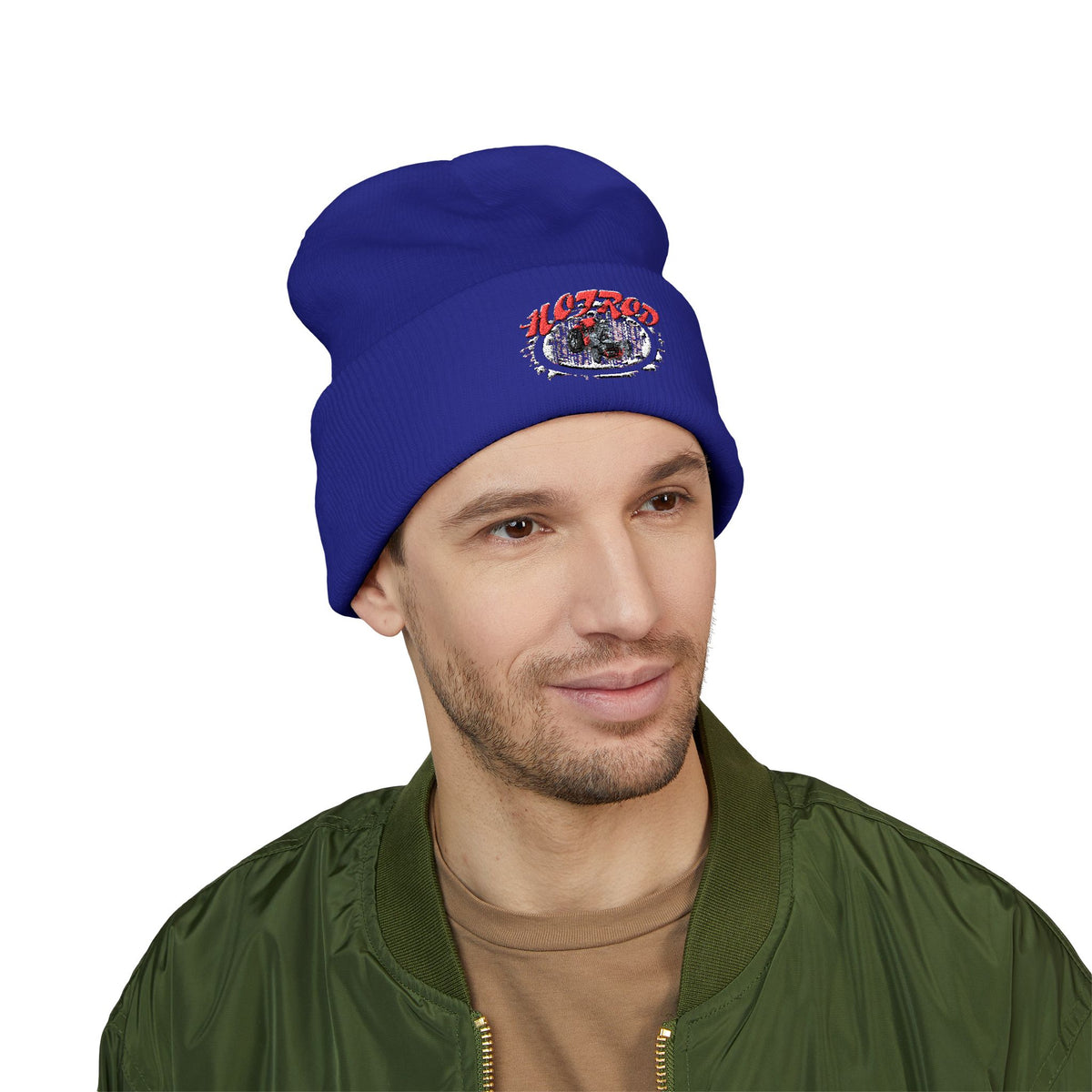 Retro Hotrod Graphic "Embroidered" Beanie