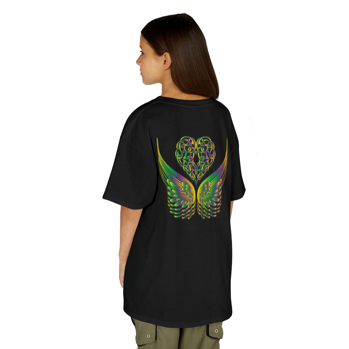 Kids Ethereal Heart and Wings Tee Perfect for Nature Lovers