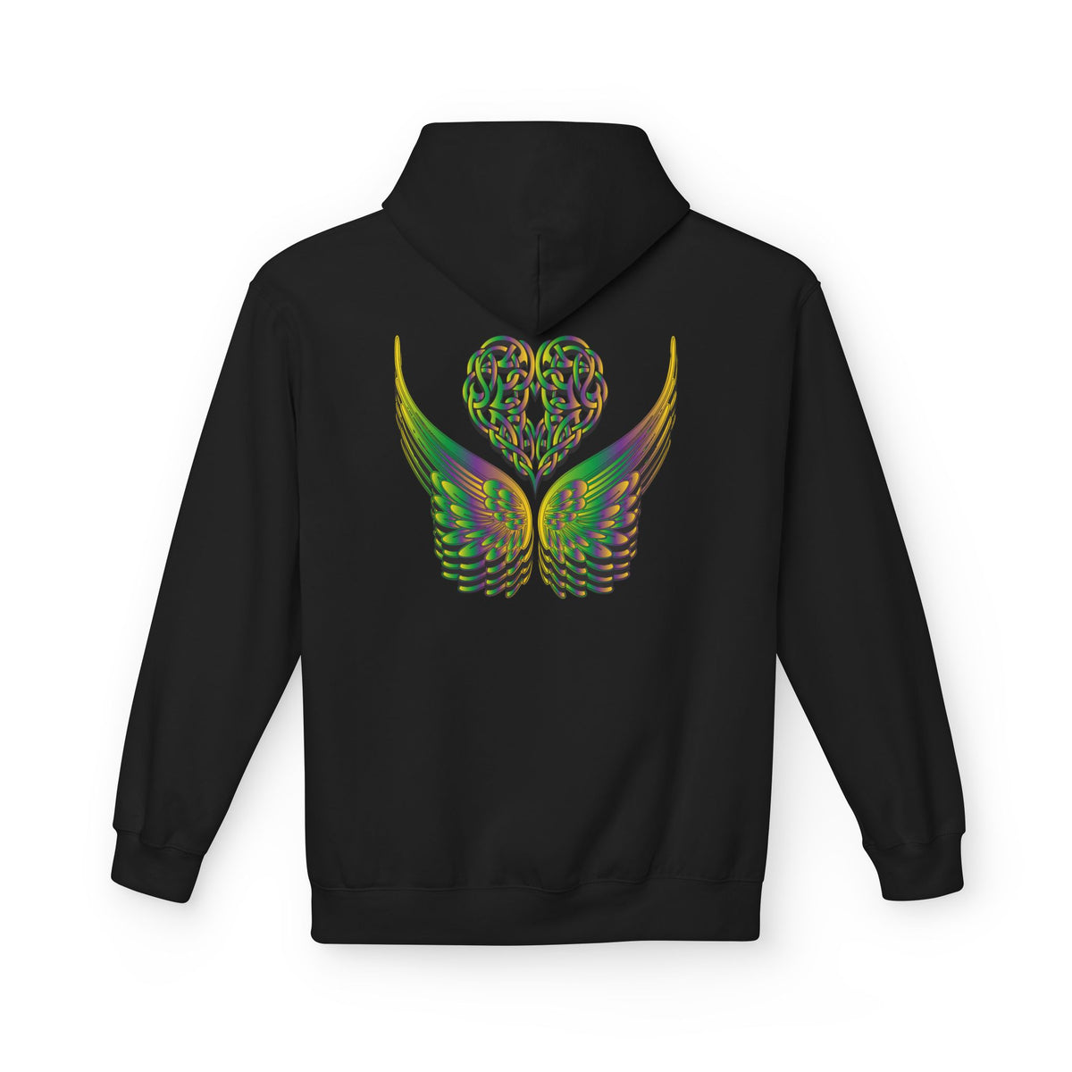Ethereal Heart & Wings Design - Unisex Softstyle Fleece for All Occasions