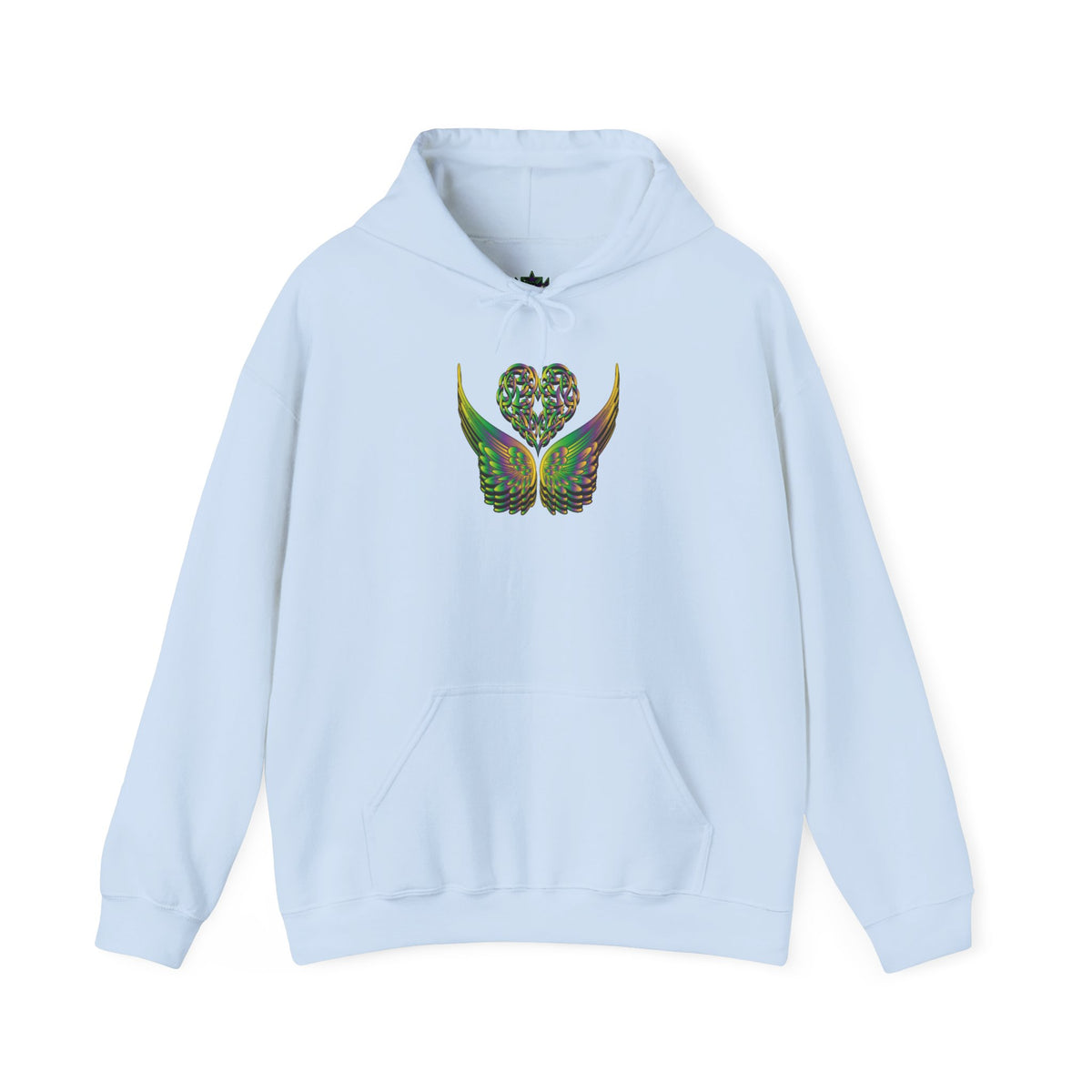 Ethereal Heart and Wings Hoodie for Nature Lovers - Heavy Blend™