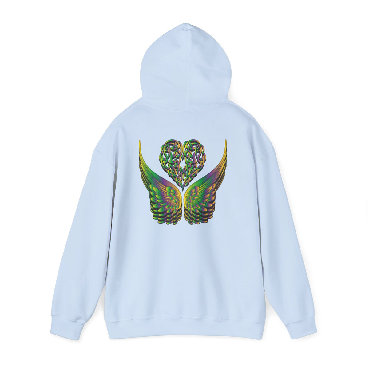 Ethereal Heart and Wings Hoodie for Nature Lovers - Heavy Blend™
