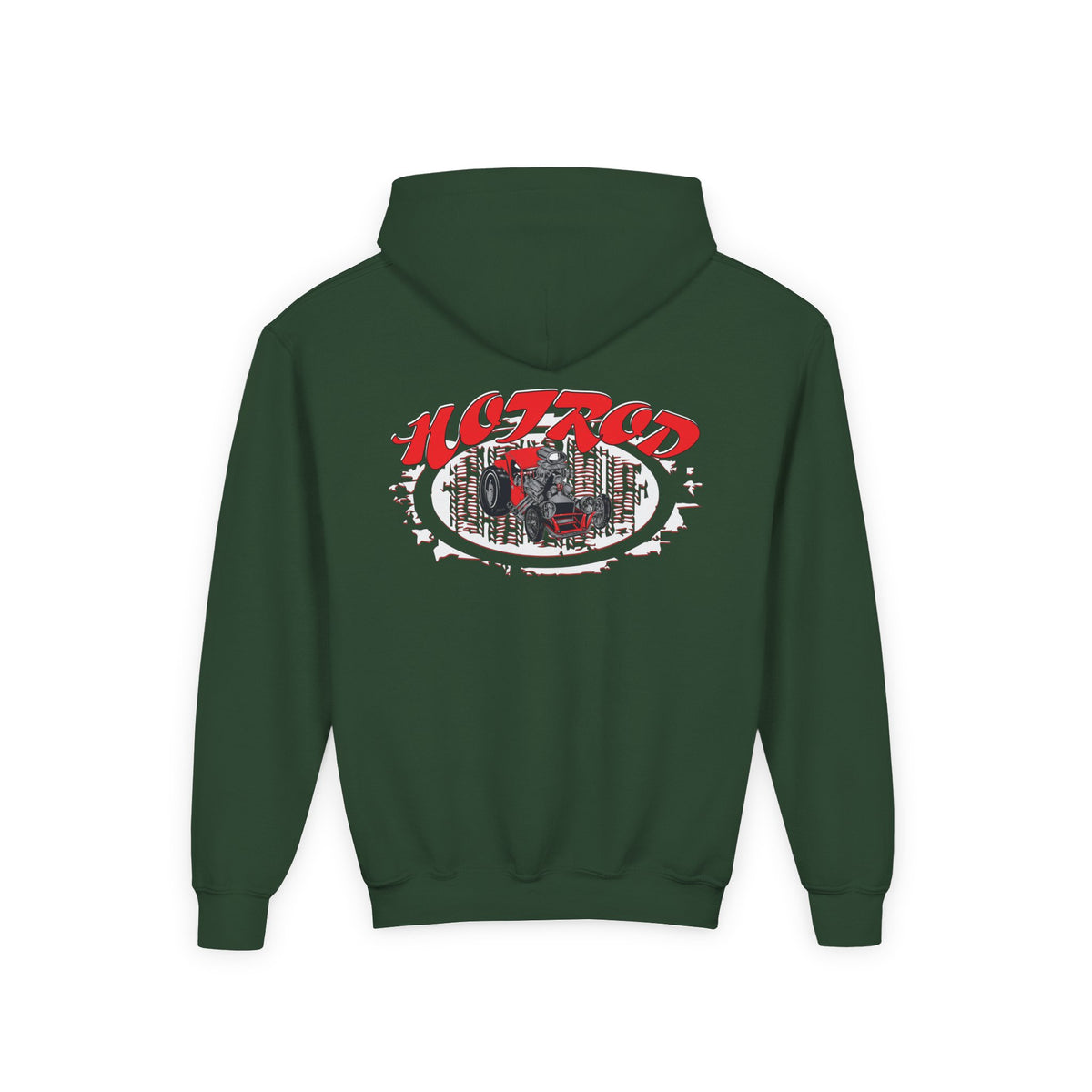 Youth Heavy Blend Hooded Sweatshirt - Hot Rod Graphic Sweatshirt for Car Lovers