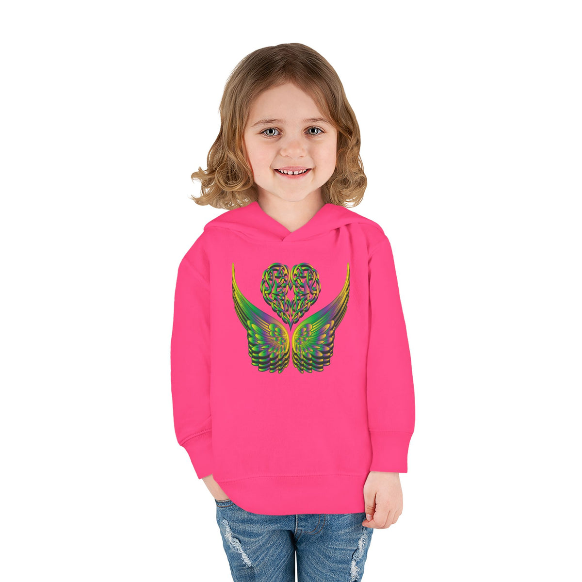 Toddler Celtic Heart with Angel Wings Hoodie