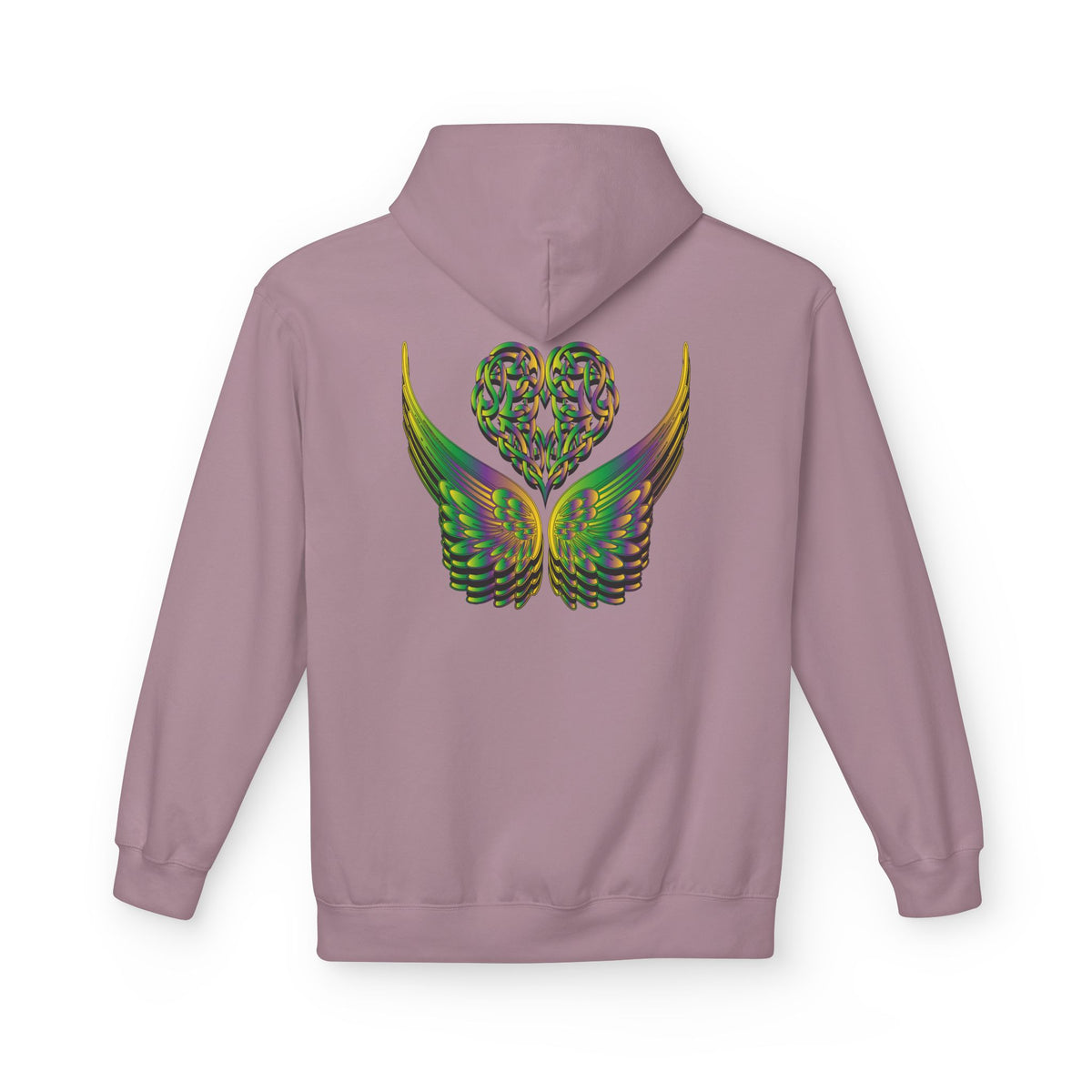 Ethereal Heart & Wings Design - Unisex Softstyle Fleece for All Occasions