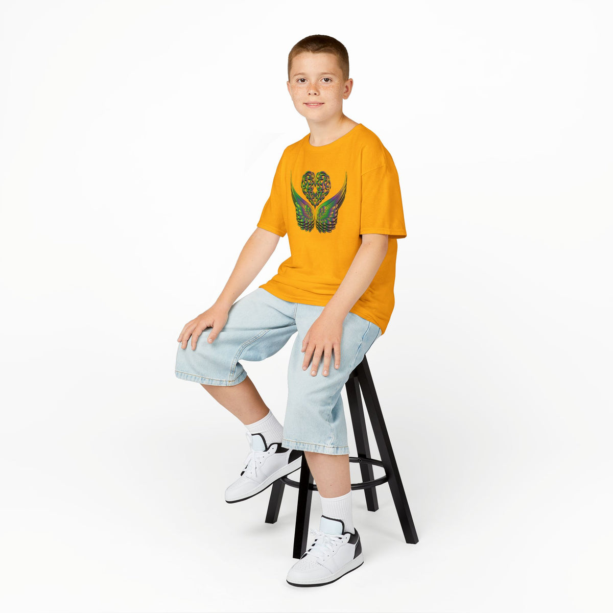 Kids Ethereal Heart and Wings Tee Perfect for Nature Lovers