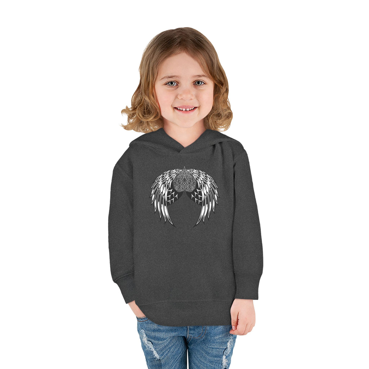 Toddler Celtic Heart with Angel Wings Graphic Hoodie