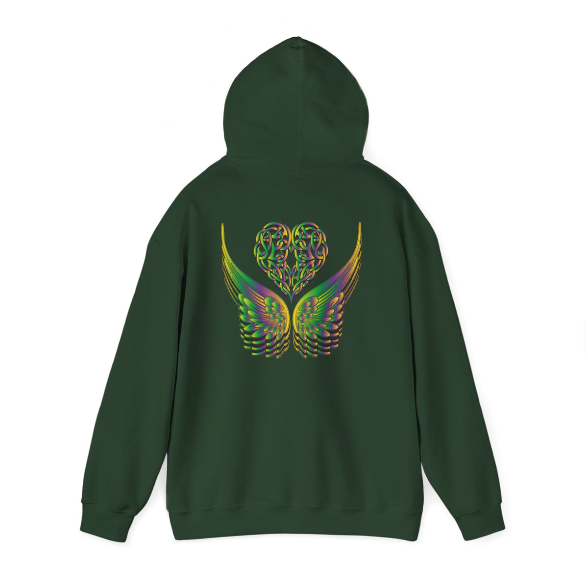 Ethereal Heart and Wings Hoodie for Nature Lovers - Heavy Blend™
