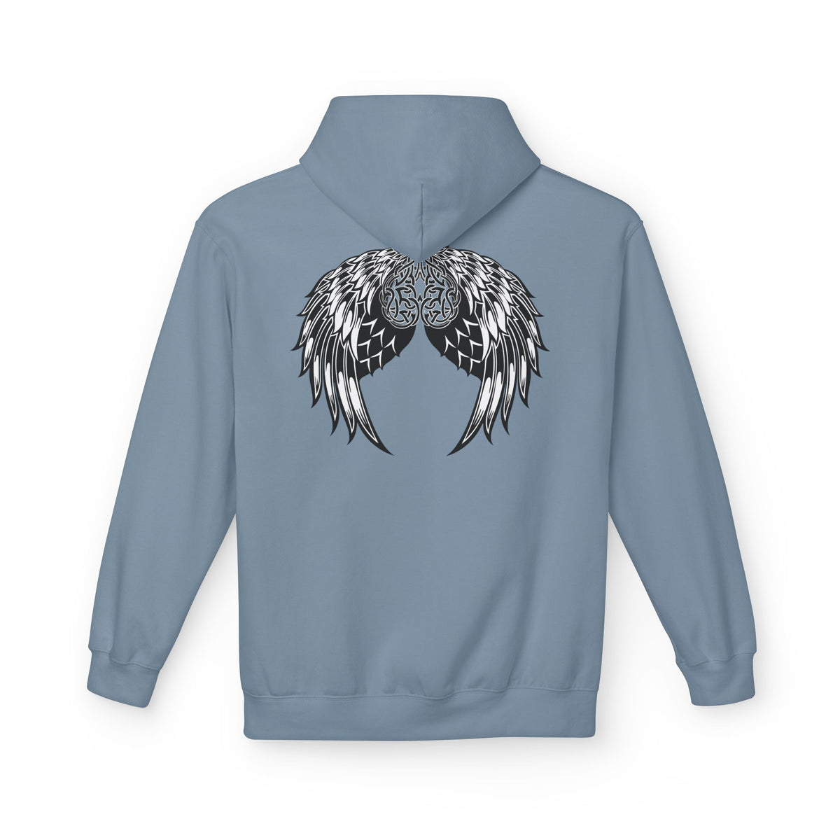 Celtic Heart with Angel Wings Graphic - Medium Weight Hooded Sweatshirt