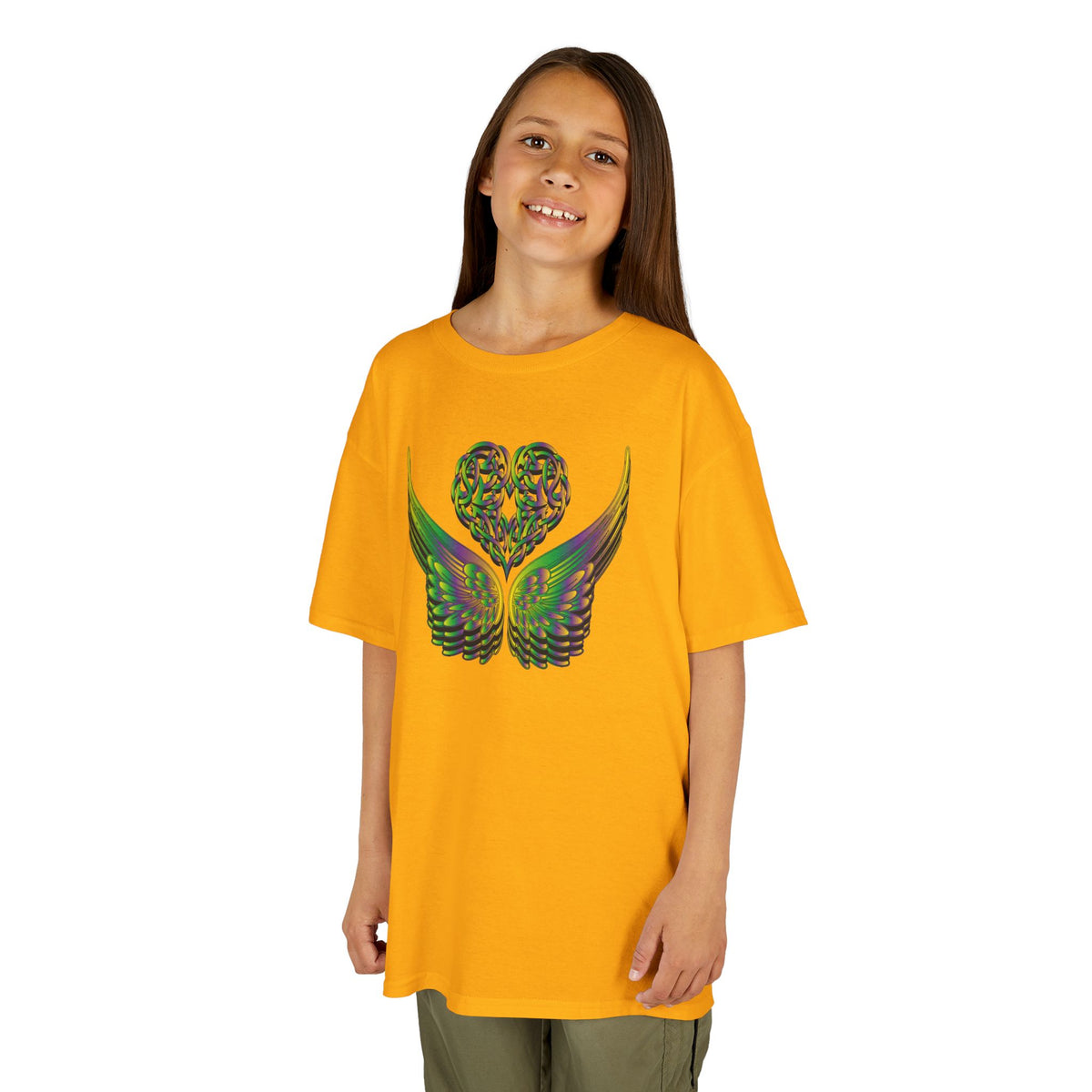 Kids Ethereal Heart and Wings Tee Perfect for Nature Lovers