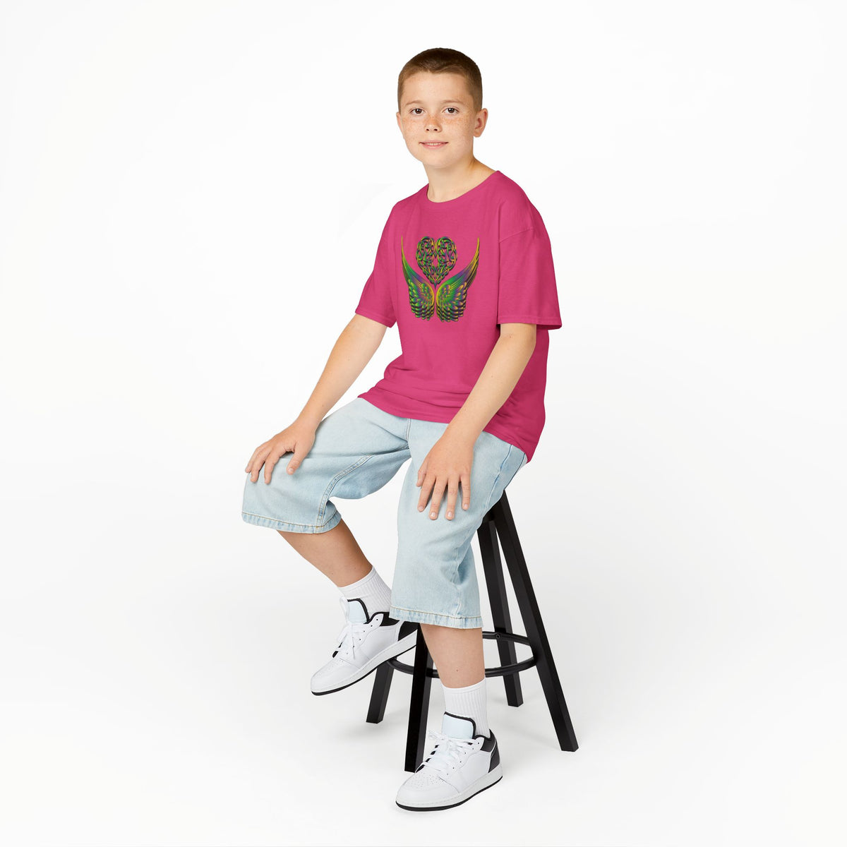 Kids Ethereal Heart and Wings Tee Perfect for Nature Lovers