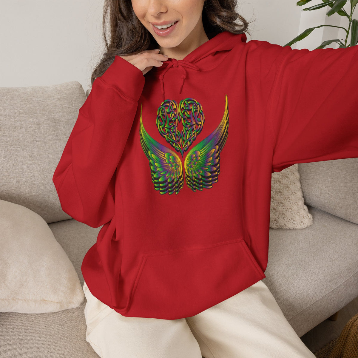 Ethereal Heart and Wings Hoodie - Heavy Blend™