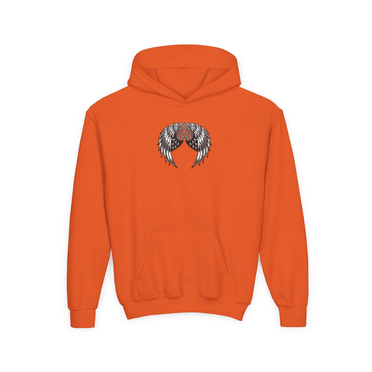 Youth Celtic Heart with Angel Wings Hoodie - Perfect for Nature Lovers