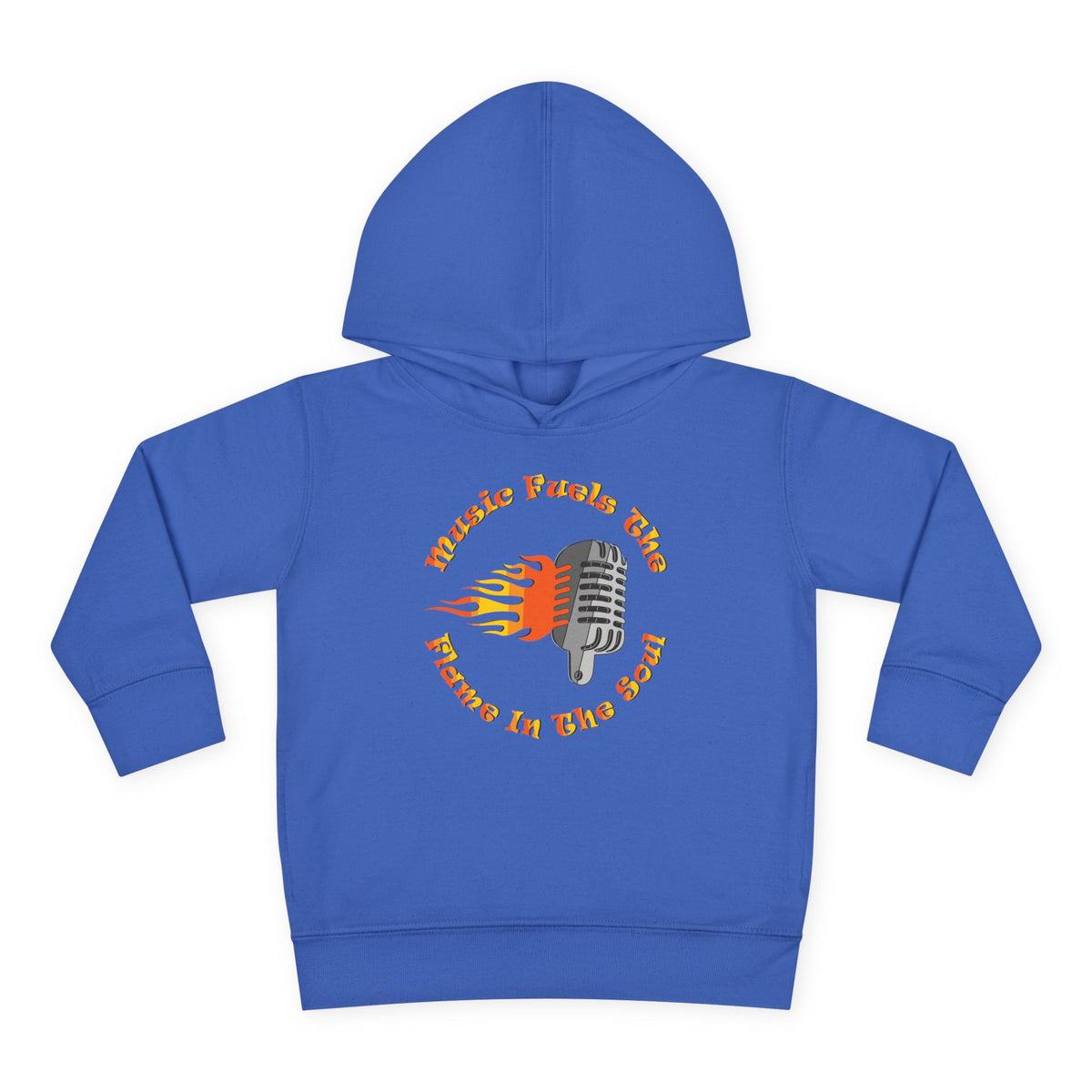 Toddler Retro Microphone Flame Graphic Tee Perfect for Young Musicians