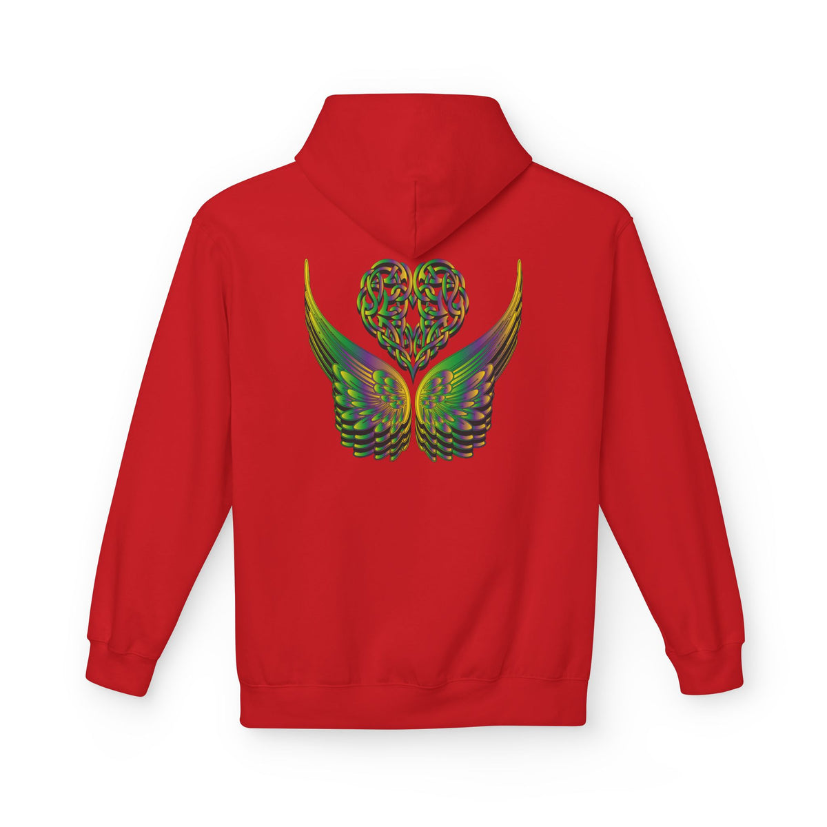 Ethereal Heart & Wings Design - Unisex Softstyle Fleece for All Occasions