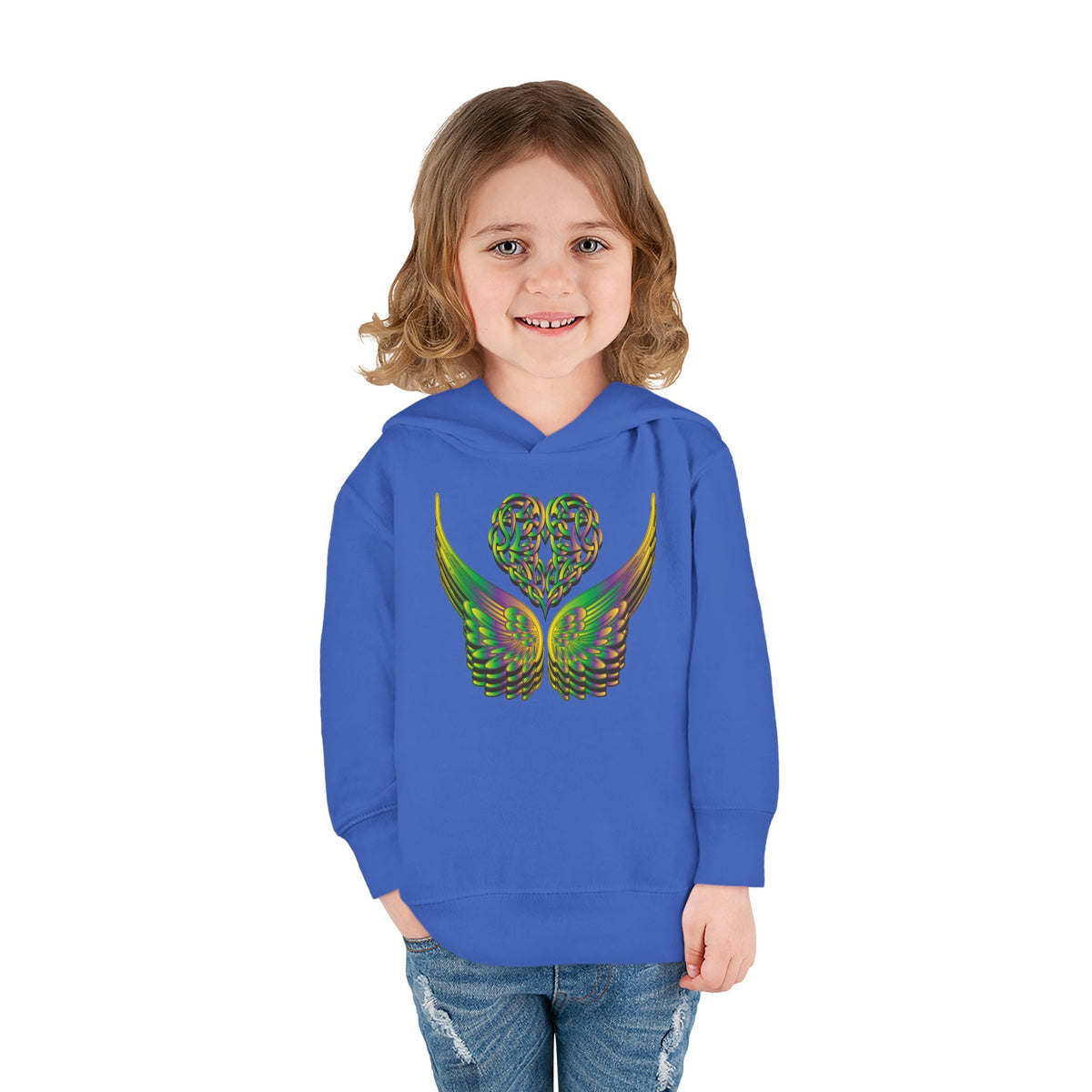 Toddler Celtic Heart with Angel Wings Hoodie