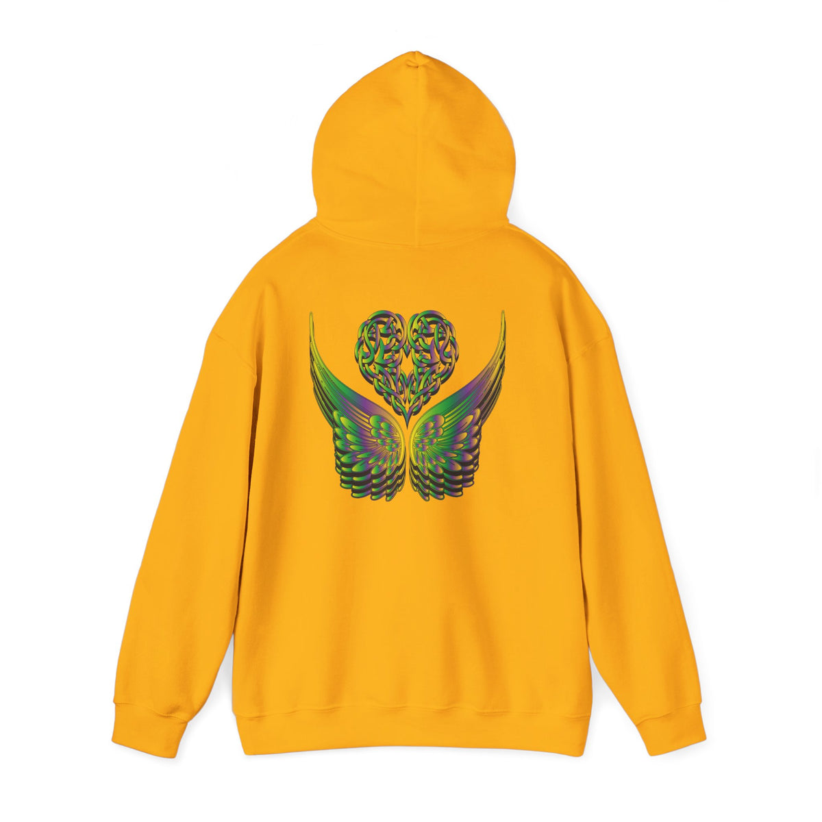 Ethereal Heart and Wings Hoodie for Nature Lovers - Heavy Blend™