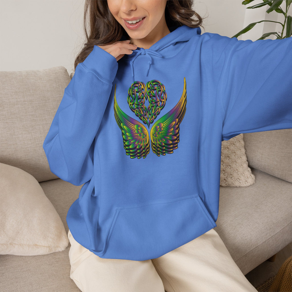 Ethereal Heart and Wings Hoodie - Heavy Blend™