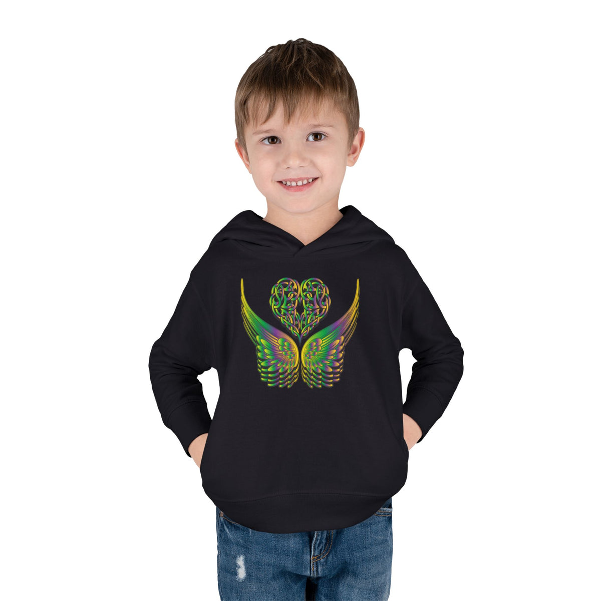 Toddler Celtic Heart with Angel Wings Hoodie