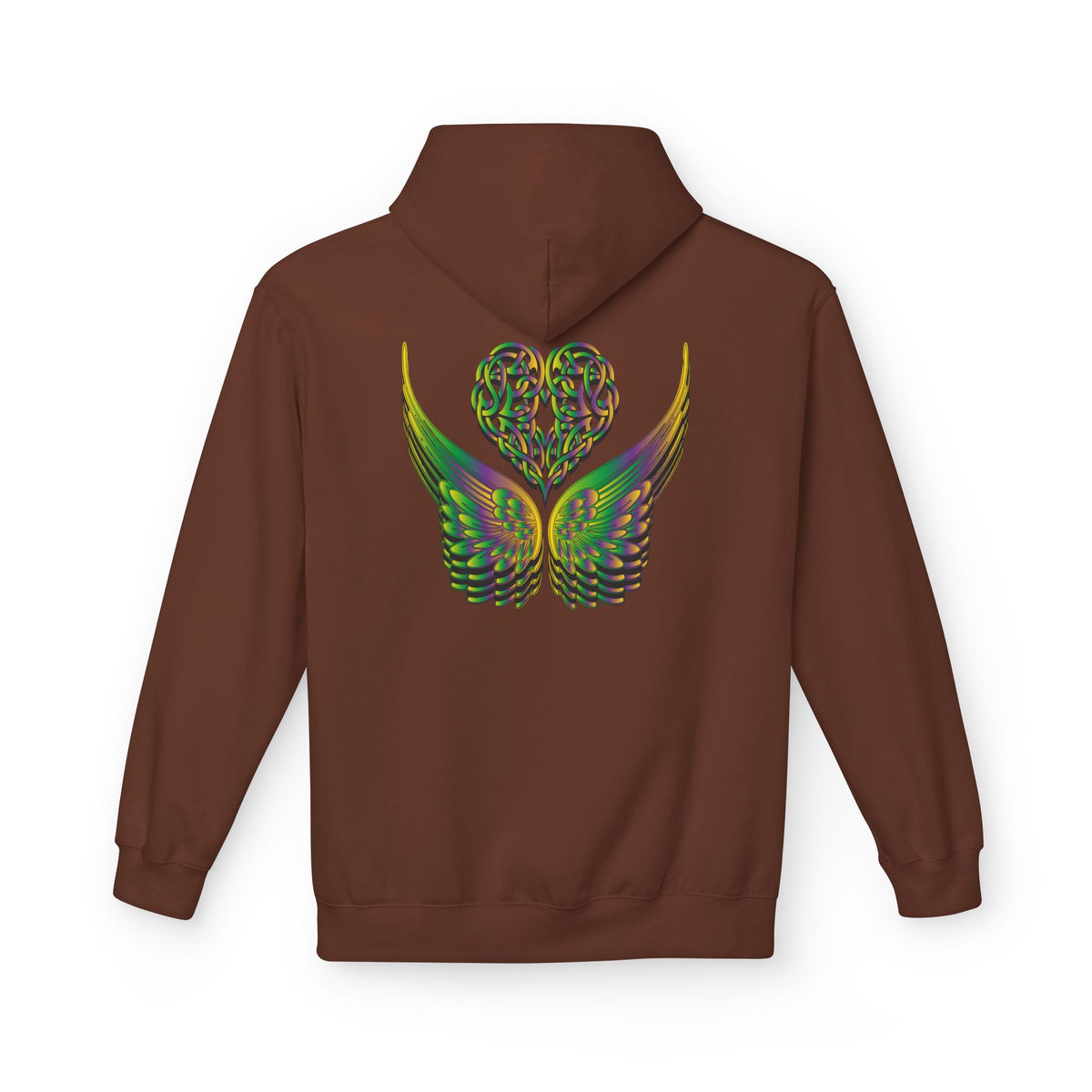Ethereal Heart & Wings Design - Unisex Softstyle Fleece for All Occasions