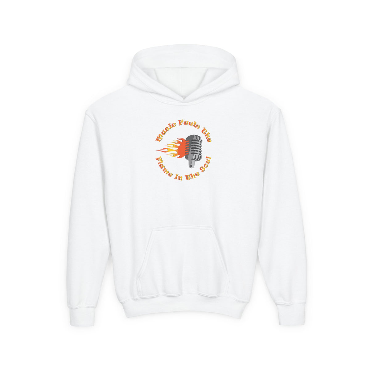 Youth Music-Themed Hoodie - 'Music Fuels The Flame in The Soul'