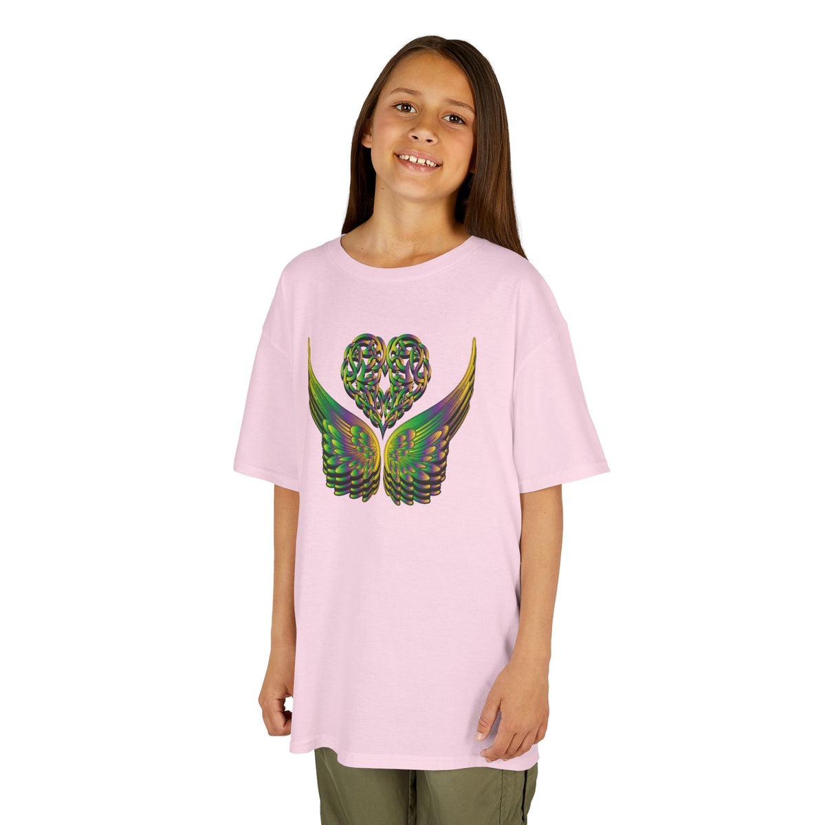 Kids Ethereal Heart and Wings Tee Perfect for Nature Lovers