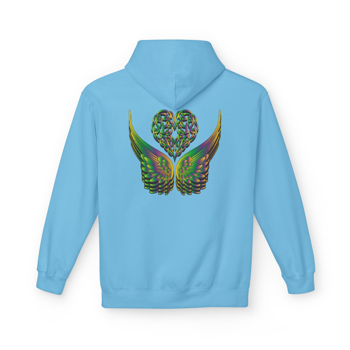 Ethereal Heart & Wings Design - Unisex Softstyle Fleece for All Occasions