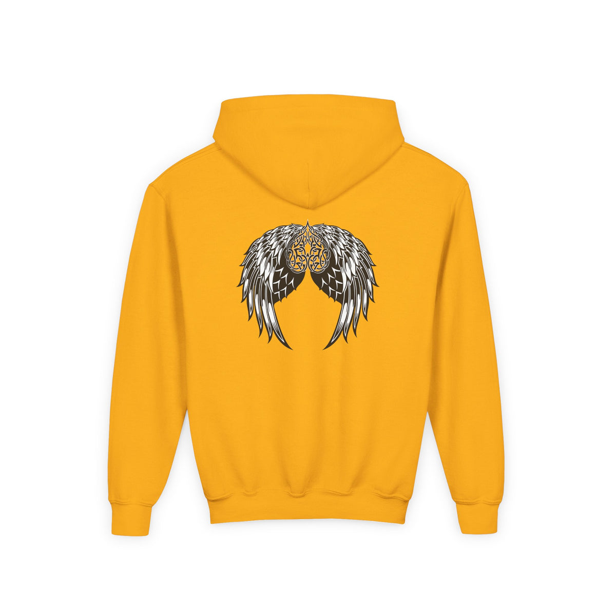 Youth Celtic Heart with Angel Wings Hoodie - Perfect for Nature Lovers