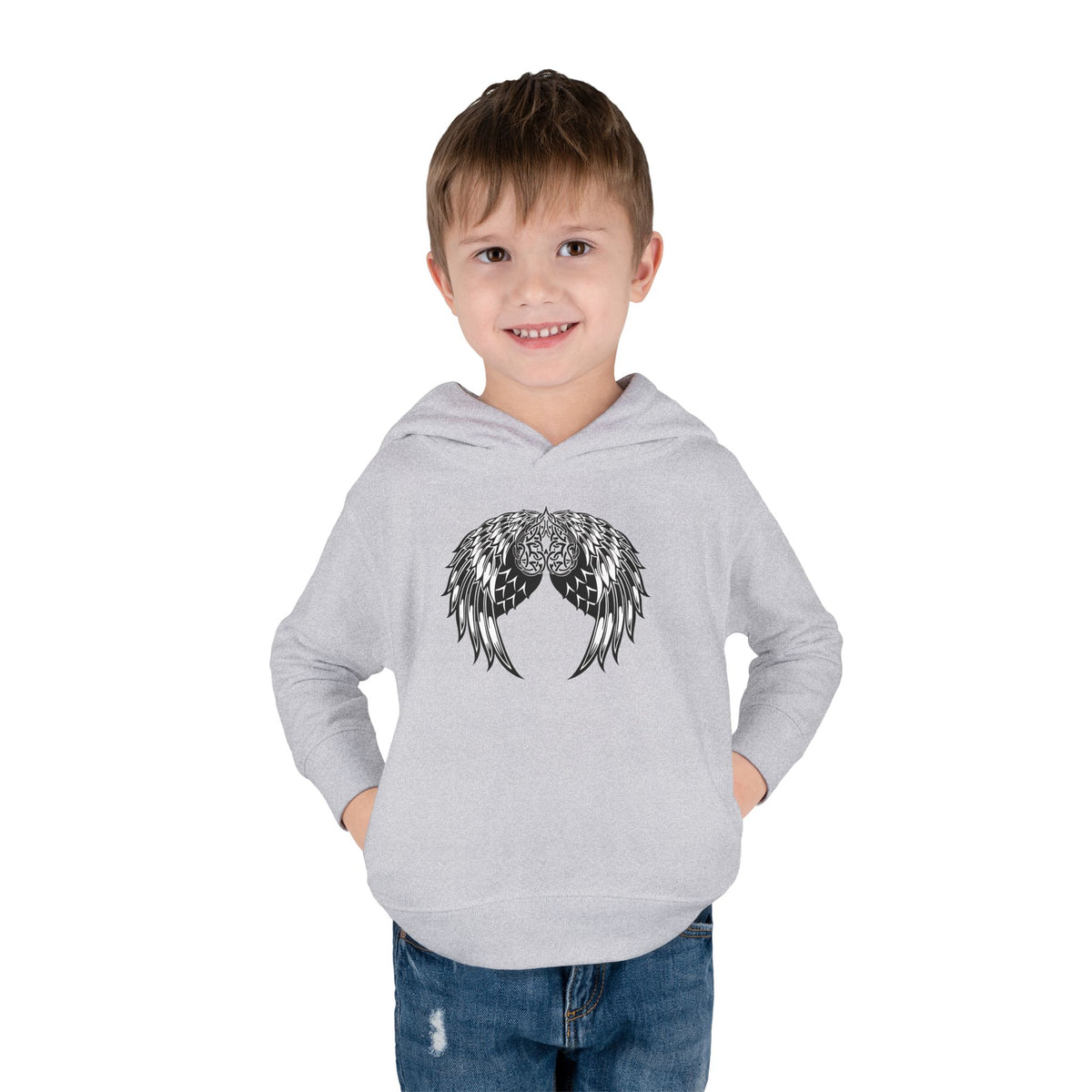 Toddler Celtic Heart with Angel Wings Graphic Hoodie