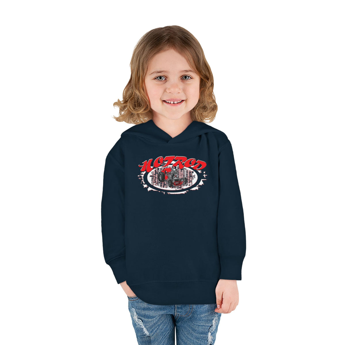 Toddler Retro Hotrod Graphic Hoodie for Young Motorheads