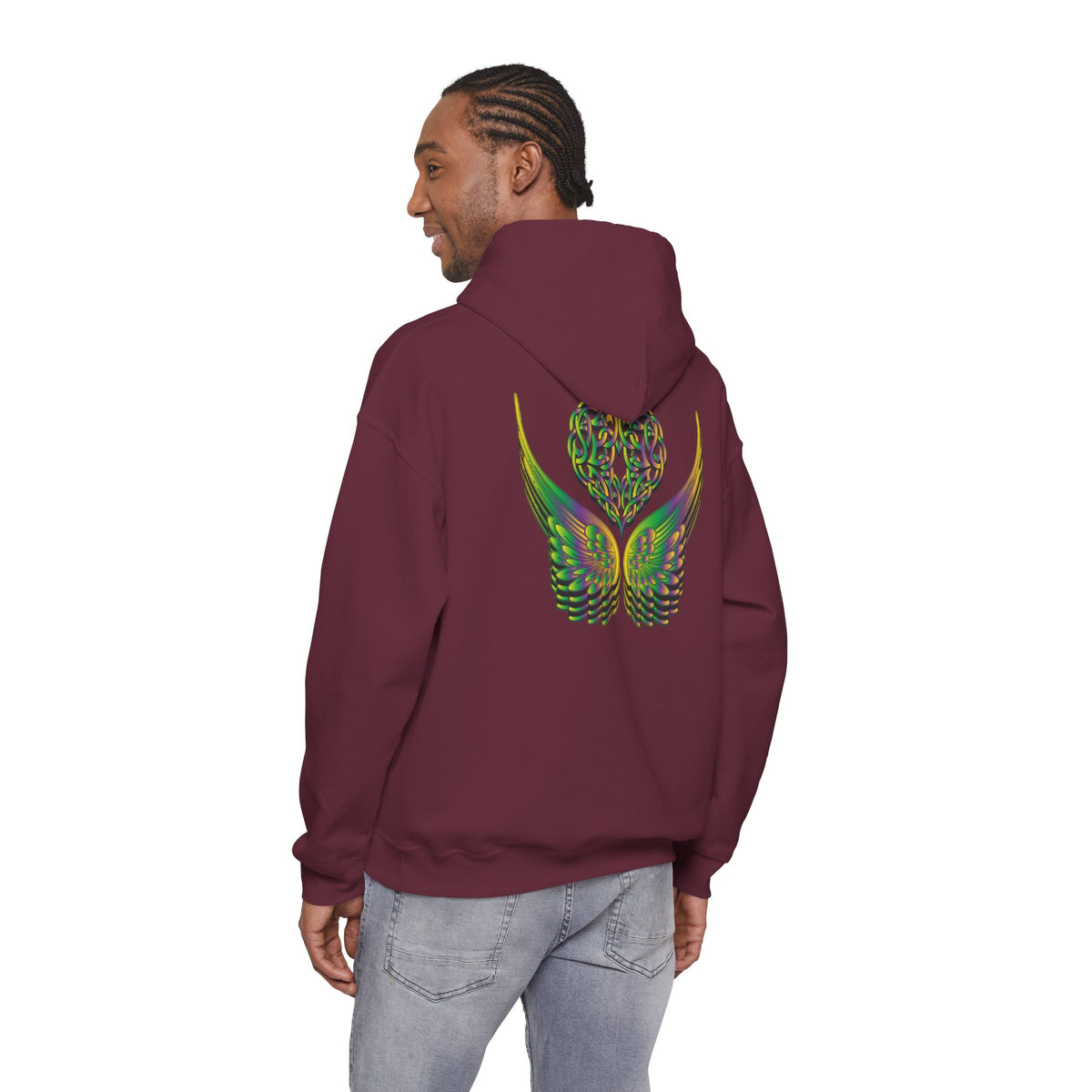 Ethereal Heart and Wings Hoodie - Heavy Blend™