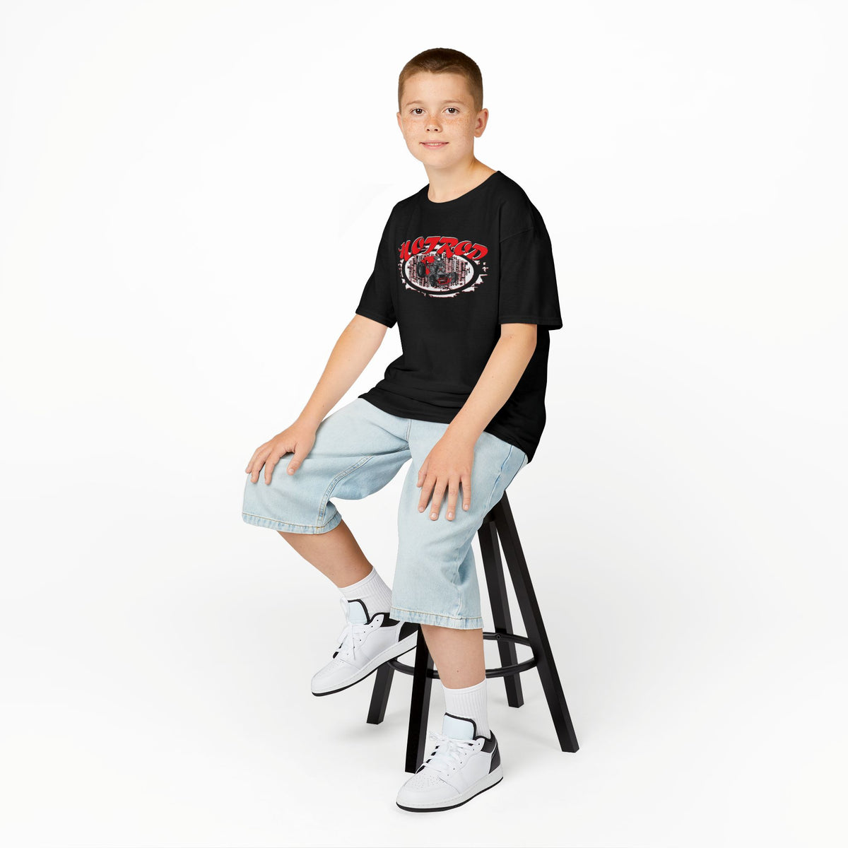 Kids Retro Hotrod Graphic Tee for Young Motorheads