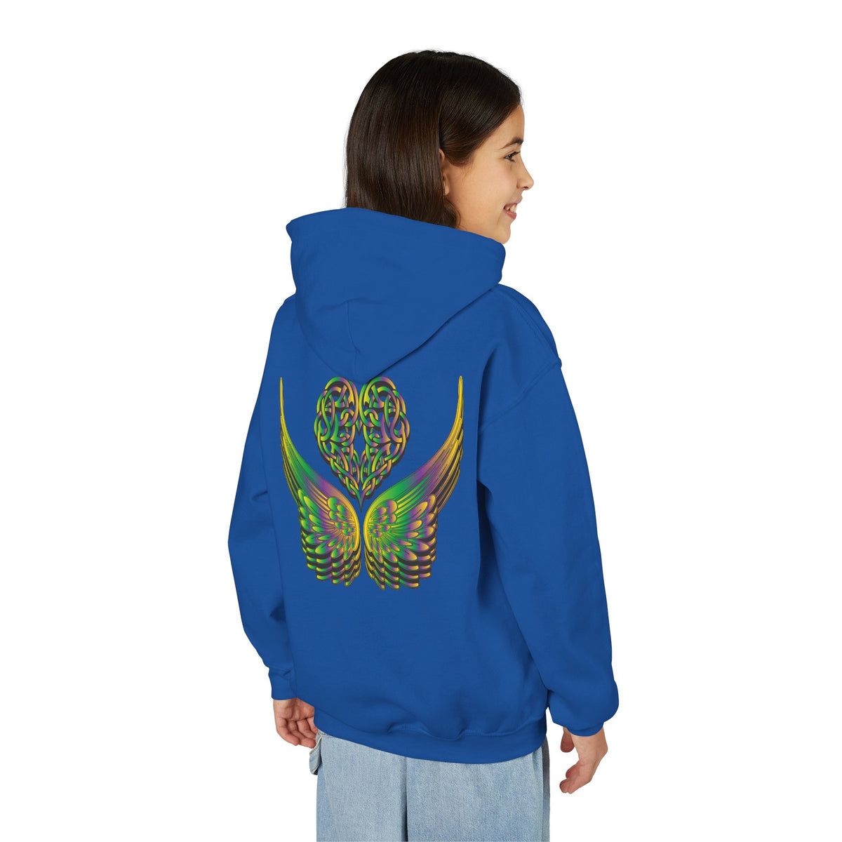 Youth Ethereal Heart and Wings Hoodie - Perfect for Nature Lovers