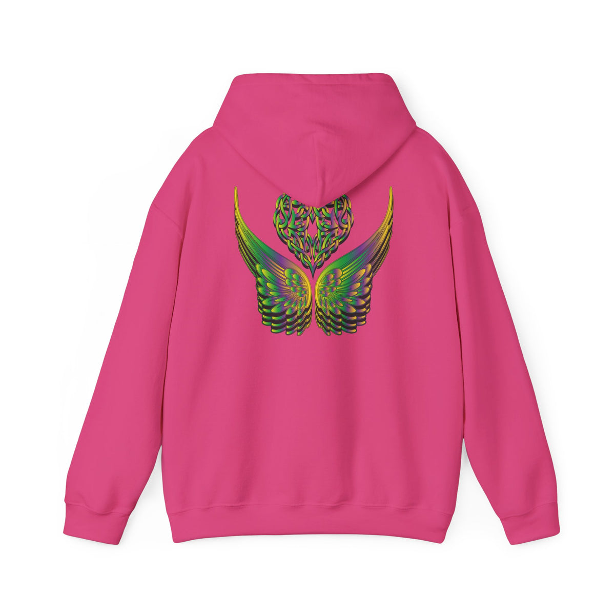 Ethereal Heart and Wings Hoodie for Nature Lovers - Heavy Blend™