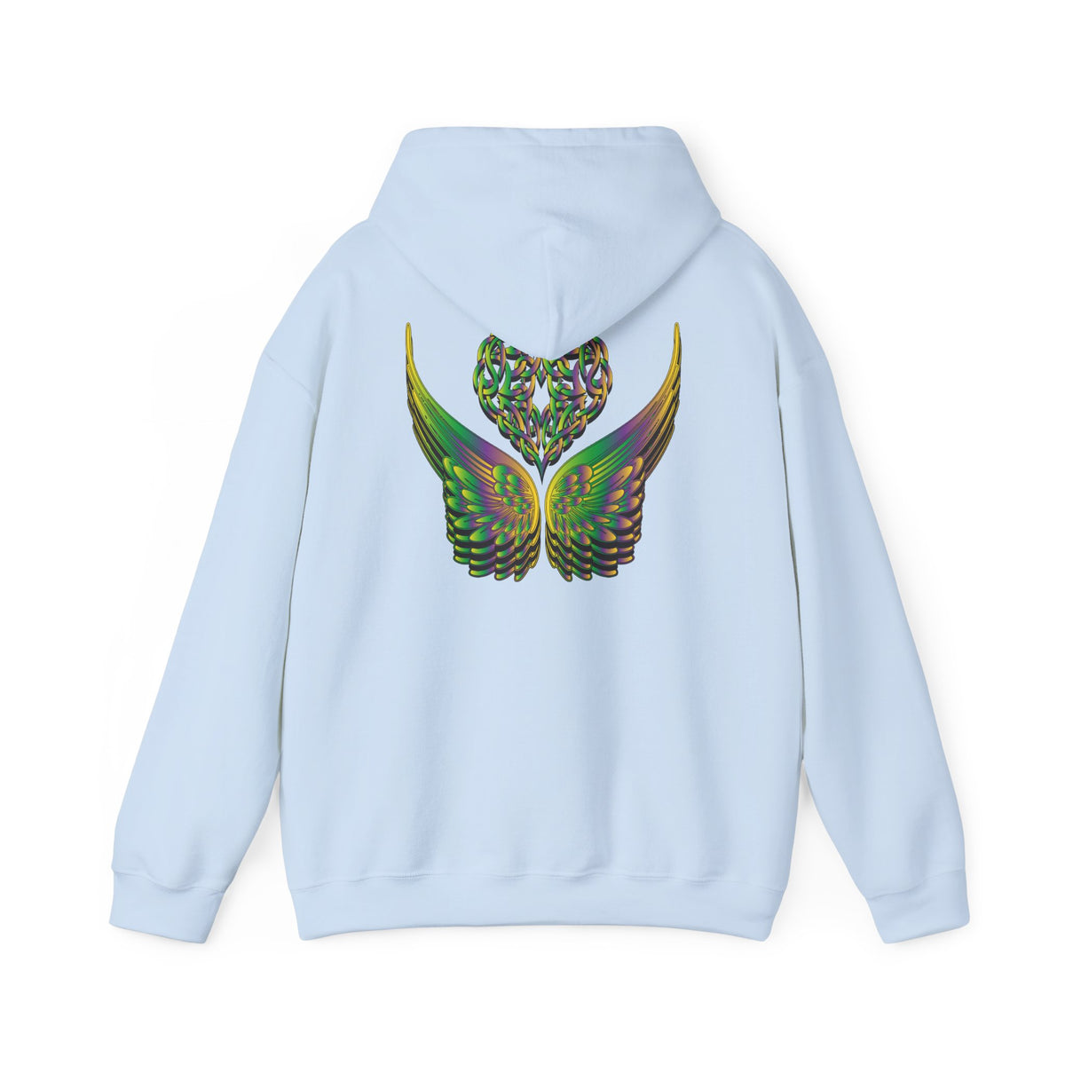 Ethereal Heart and Wings Hoodie for Nature Lovers - Heavy Blend™