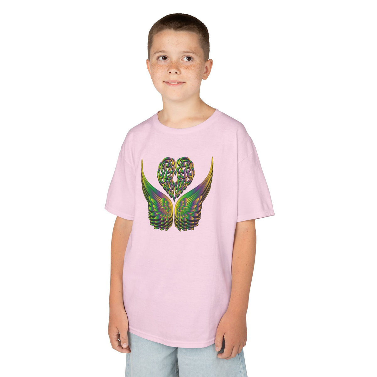 Kids Ethereal Heart and Wings Tee Perfect for Nature Lovers