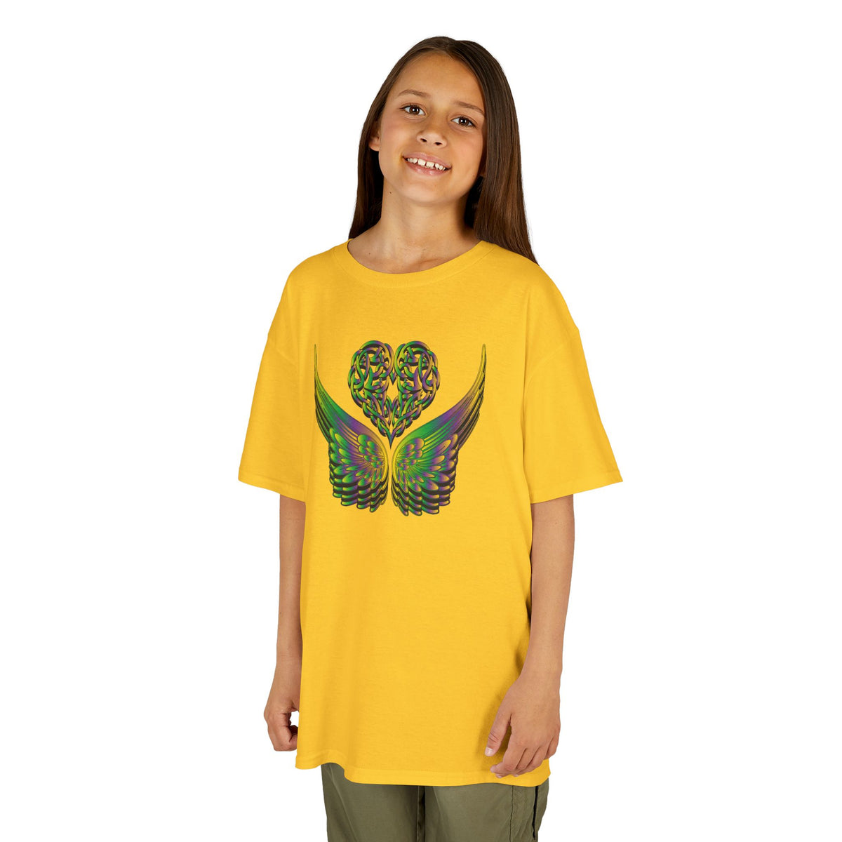 Kids Ethereal Heart and Wings Tee Perfect for Nature Lovers